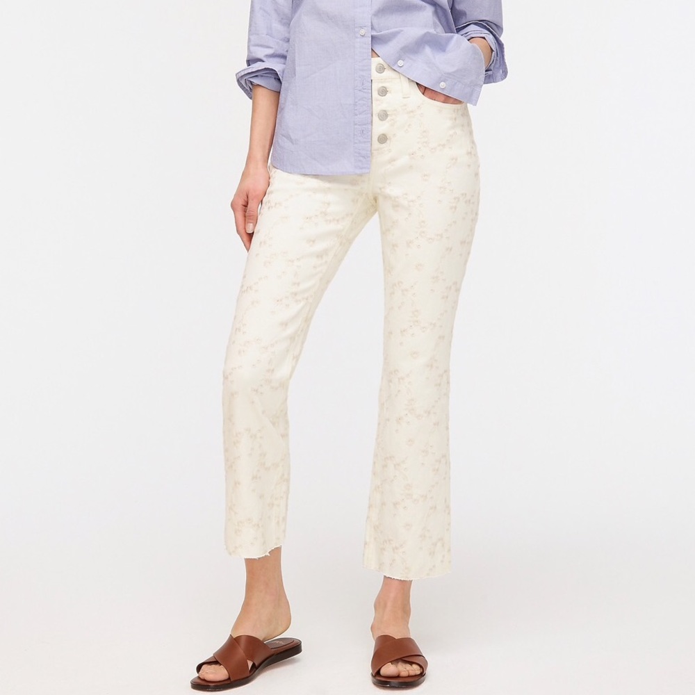 NWT J.Crew 10” Demi-Boot Crop Eyelet Jean 29